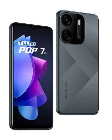 Tecno Pop 7 Pro 6.6" 3GB RAM 64GB ROM 13MP - Endless Black