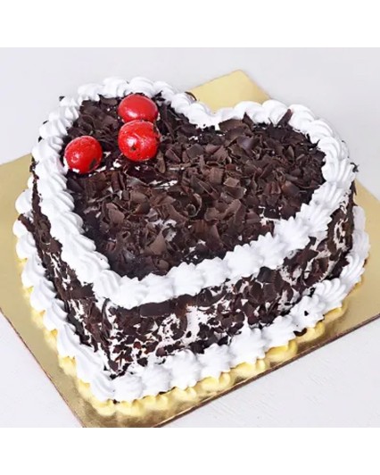 Black Forest Heart Shape Cake