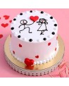 Love Theme Couple Cake