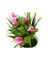 Plastic Artificial Bonsai Faux Plant Fake Potted Flower-Pink