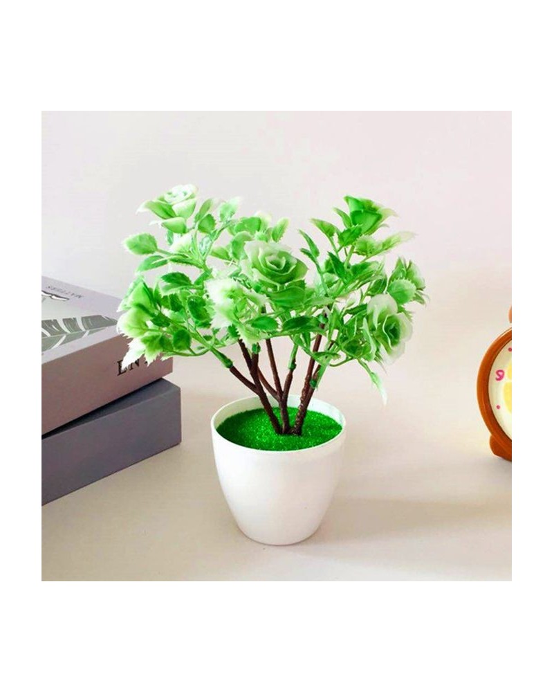 Artificial Potted Plants Fake Flower Bonsai Home-Green Artificial Potted Plants Fake Flower Bonsai Home-Green
