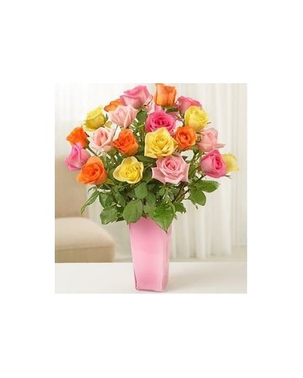 Long Stem Multicolored Roses