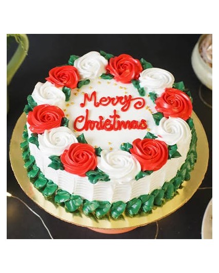Christmas Floral Cake