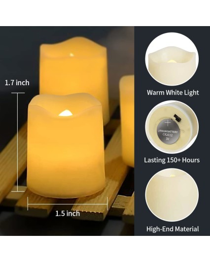SHYMERY Flameless Votive Candles